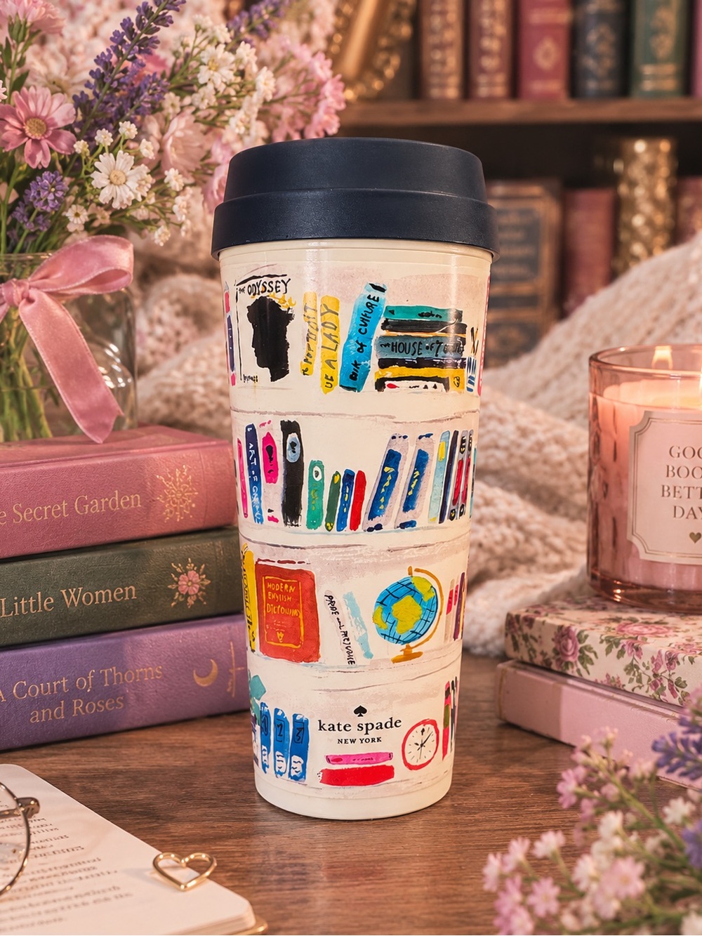 Kate Spade New York Bella Bookshelf Thermal Mug